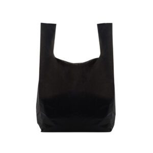 Black plastic vest carrier bag
