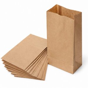 Brown kraft block bottom paper bags