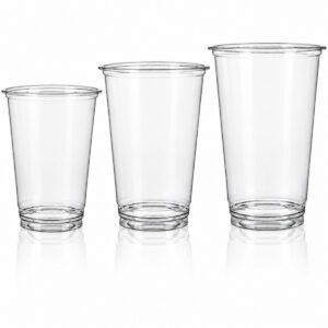 Clear plastic smoothie cups 10oz 12oz 16oz