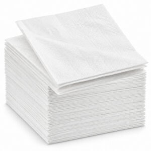 White 2 ply paper napkins 33cm