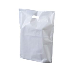 White patch handle carrier bag