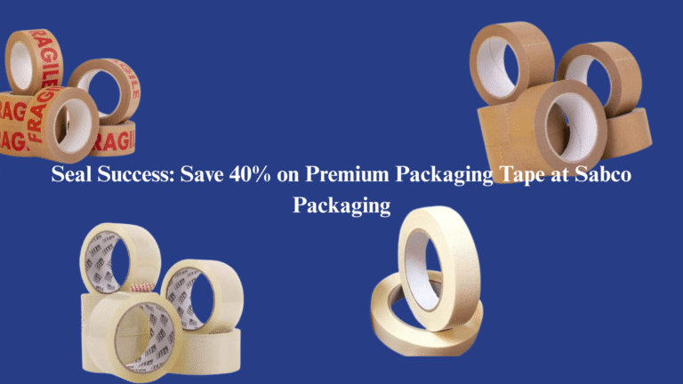 Seal Success: Save 40% on Premium Packaging Tape at Sabco Packaging