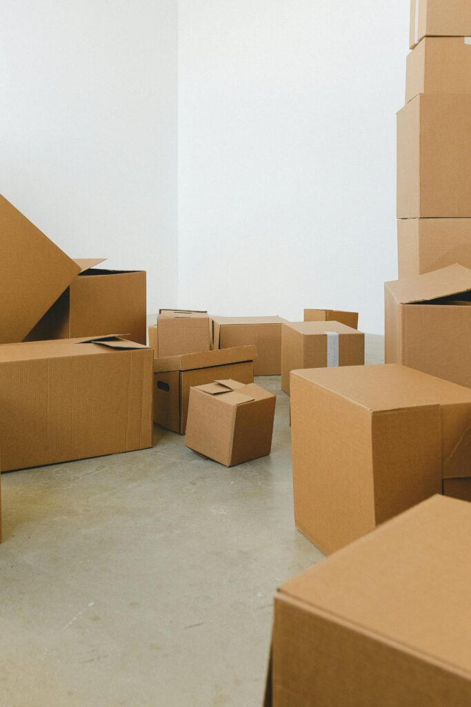 cardboard boxes