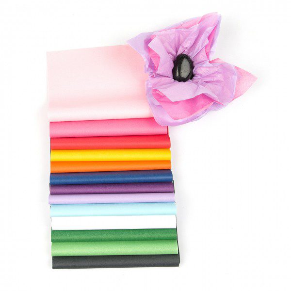 Coloured tissue paper sheets