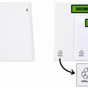 Eco paper documents enclosed pouches printed Documents Enclosed