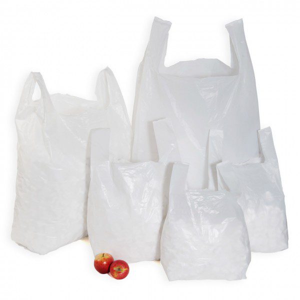 White vest carrier bags