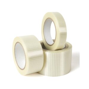 Crossweave filament reinforced tape rolls