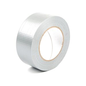 Silver duct tape roll